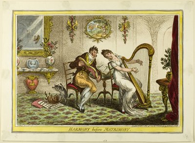 Harmonie před manželstvím od James Gillray