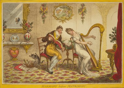 Harmonie před manželstvím, 1805 od James Gillray