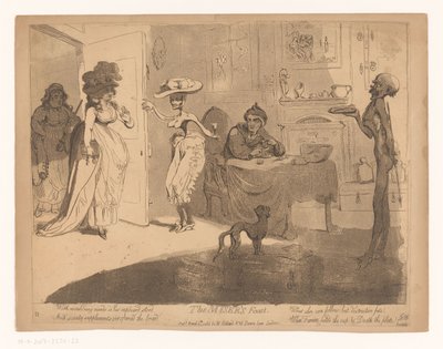 Svátek lakomců Lakomá hostina (název na předmětu) od James Gillray