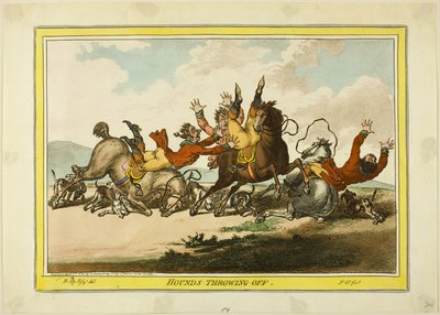 Házení ohařů od James Gillray