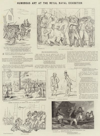 Humorné umění na královské námořní výstavě od James Gillray