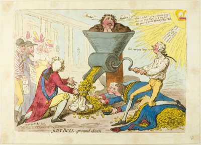 John Bull Ground Down od James Gillray
