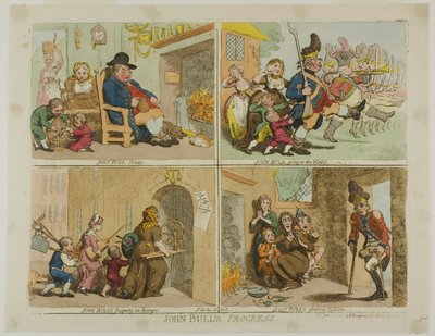 John Bulls Progress od James Gillray