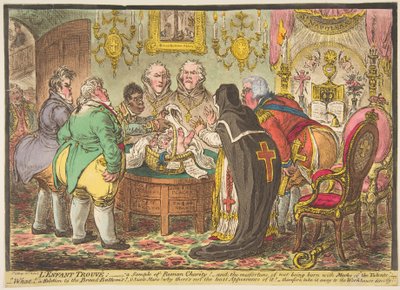 LEnfant Trouvé:-ukázka římské lásky!-aneb-neštěstí z toho, že jsem se nenarodil s..., 19. května 1808. od James Gillray