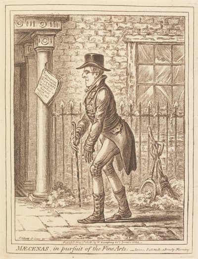 Maecenas, zastánce výtvarného umění od James Gillray