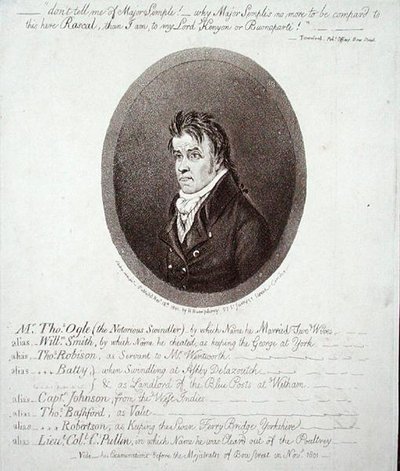 Pan Thomas Ogle, publikoval Hannah Humphrey v roce 1801 (lept) od James Gillray
