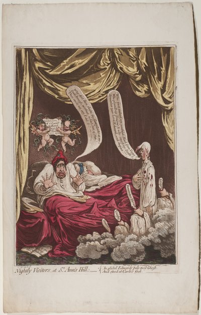 Noční návštěvníci na St Anns Hill, 1798 od James Gillray
