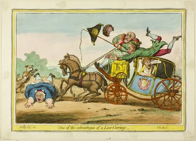 Jedna z výhod nízkého vozu od James Gillray