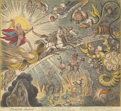 Phaeton alarmuje od James Gillray