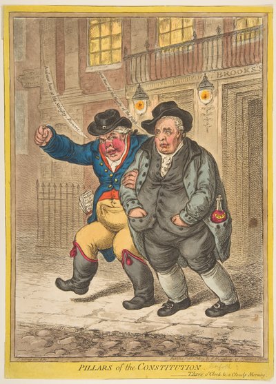 Pilíře ústavy, 1. února 1809. od James Gillray