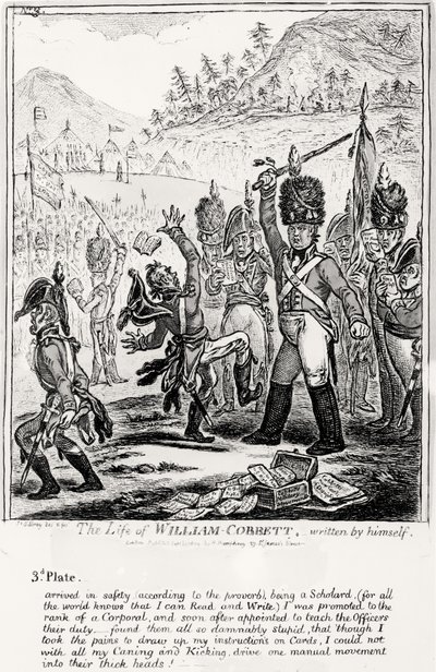 Deska 3, ze Života Williama Cobbetta, kterou napsal sám, hospoda. od H. Humphreyho, 1809 od James Gillray