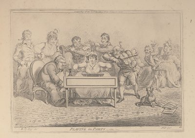 Hraní po částech od James Gillray