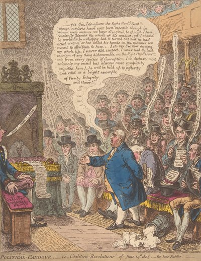 Political-Candour,- tj.-Koalice-Rezoluce ze dne 14. června 1805.-Pro bono Publi..., 21. června 1805. od James Gillray