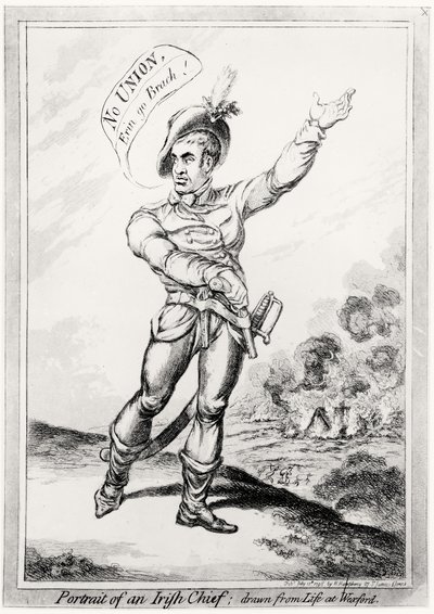 Portrét irského náčelníka, nakreslený ze života ve Wexfordu, hospoda. od H. Humphrey, 10. července 1798 (viz 123751 pro barvu) od James Gillray