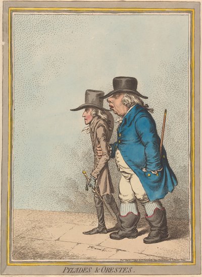 Pylades & Orestes (Statthalter & sein Sekretär) od James Gillray