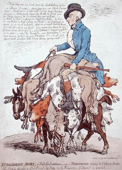 Staggering-Bobs, aneb A Tale for Scotchman, vydal Hannah Humphrey od James Gillray