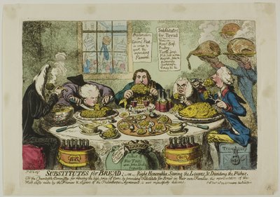 Náhrady chleba od James Gillray