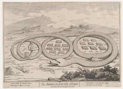 The American Rattle Snake, 12. dubna 1782., 12. dubna 1782. od James Gillray.