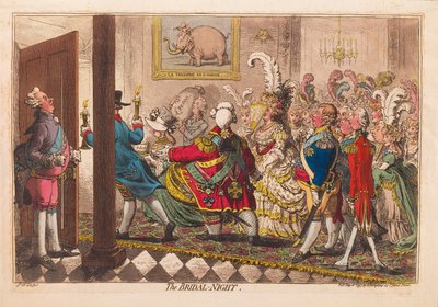 Svatební noc, hospoda. 1797 (ručně kolorovaná rytina) od James Gillray