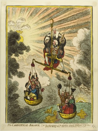 Kabinetní rovnováha od James Gillray