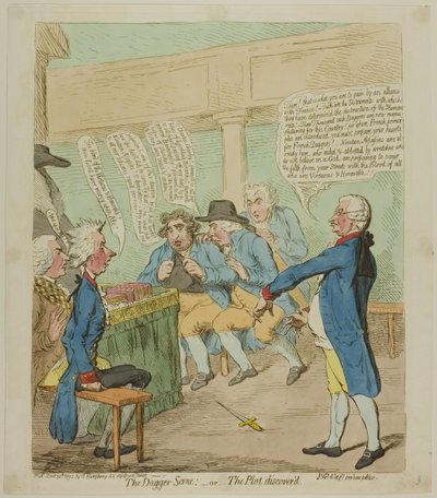 Scéna s dýkou od James Gillray