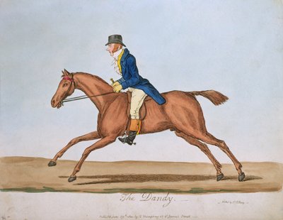 The Dandy, vydané Hannah Humphrey v roce 1810 (ručně kolorovaný lept) od James Gillray