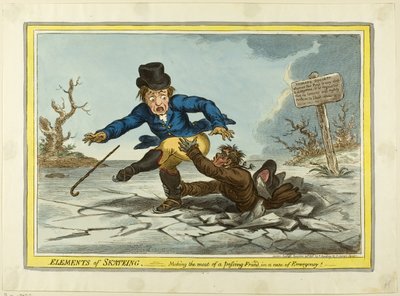 Prvky bruslení: Jak co nejlépe využít projíždějícího přítele od James Gillray