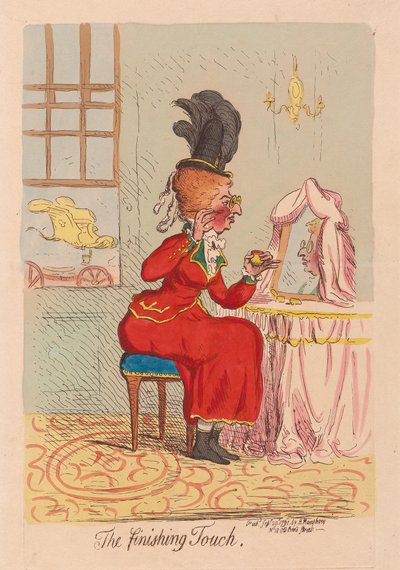 The Finishing Touch, hospoda. 1791 (ručně kolorovaná rytina) od James Gillray