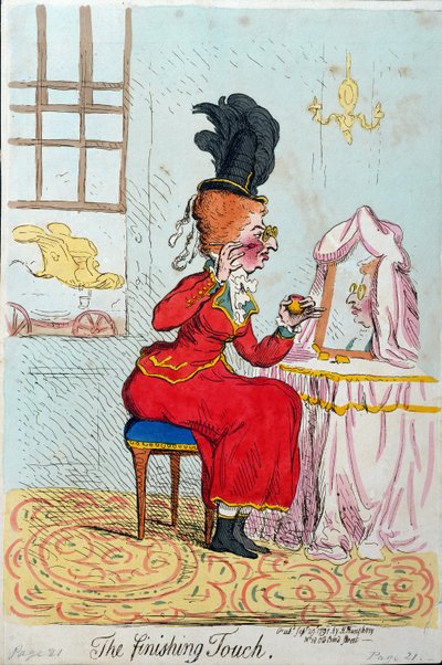 The Finishing Touch, vydala Hannah Humphrey v roce 1791 (ručně kolorovaný lept) od James Gillray