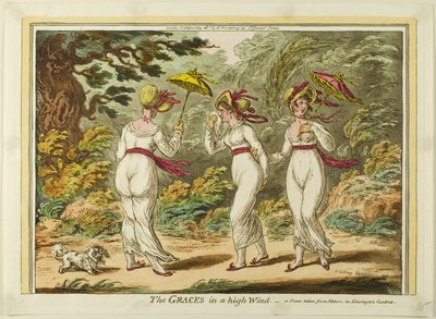 Milosti v silném větru od James Gillray