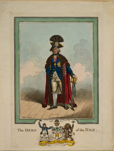 Hrdina Nilu, 1878 od James Gillray