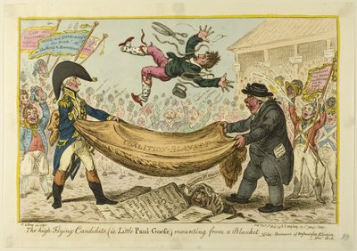 Vysokoletý kandidát od James Gillray