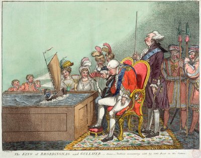 Král Brobdingnag a Gulliver, po roce 1804 (rytina) od James Gillray