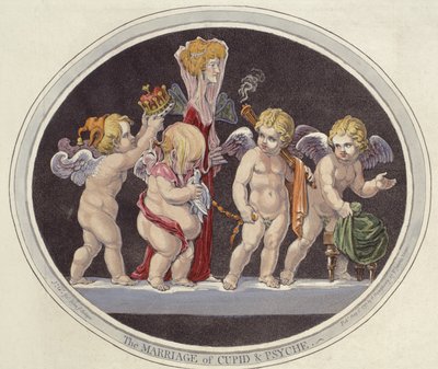 Manželství Cupida a Psyché od James Gillray