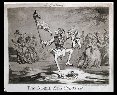 The Noble Sans-Culotte, kterou vydala Hannah Humphrey v roce 1794 od James Gillray