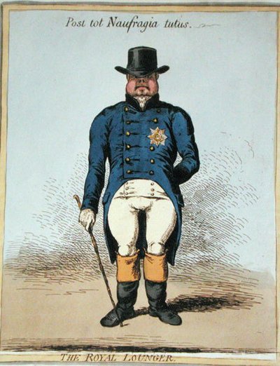 Královské lehátko (ručně kolorovaný lept) od James Gillray