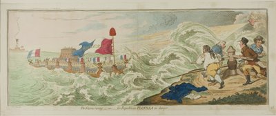 Stoupající bouře od James Gillray