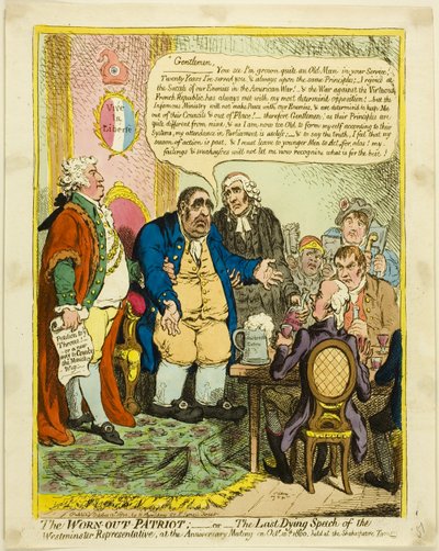 Vyčerpaný patriot od James Gillray