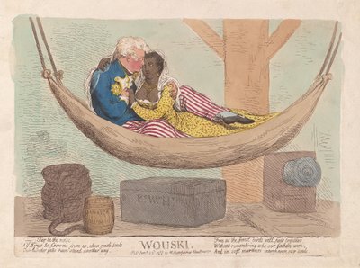 Wouski, hospoda. 1788 (ručně kolorovaná rytina) od James Gillray
