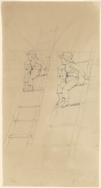 Studie o chlapci na žebříku od James Goodwyn Clonney
