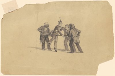 Studium na "Výcvik milice" [recto] od James Goodwyn Clonney