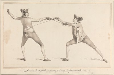 Pozice gardy v Quarte a Coup de Flanconnade od James Gwin