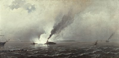 Monitor a Merrimac, 1874-75 od James Hamilton