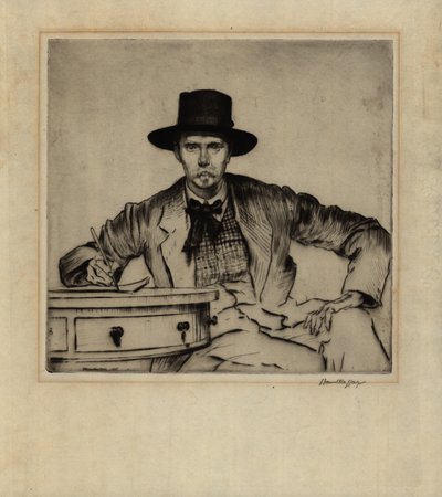 Portrét rytce J. Hamiltona Haye, 1915 (suchý lept) od James Hamilton Hay