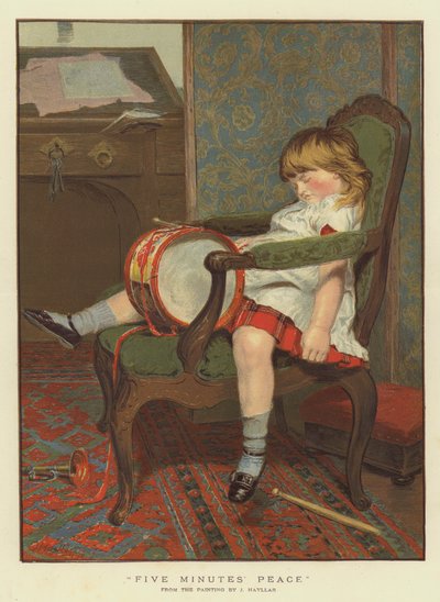 Pět minut míru (chromolitho) od James Hayllar