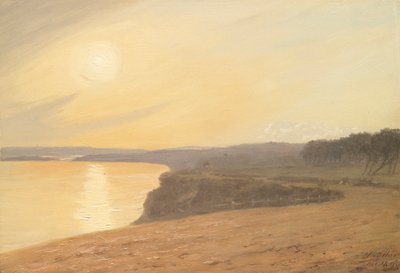 Západ slunce, poblíž Bournemouth, 1899 (olej na kartě) od James Hayllar