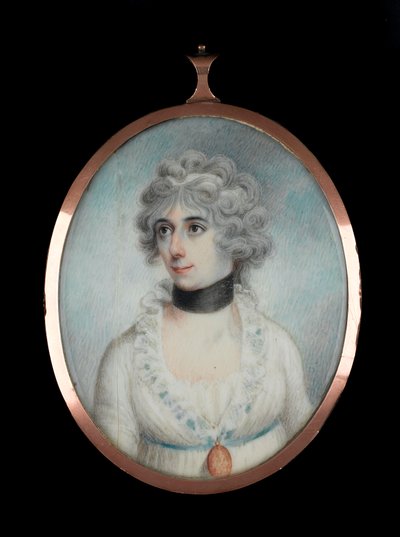 Neznámá dáma (1801-1881), asi 1820 (akvarel na slonovině) od James Holmes