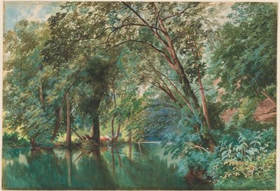 Stromy nad řekou Frome u Stapletonu od James Jackson Curnock