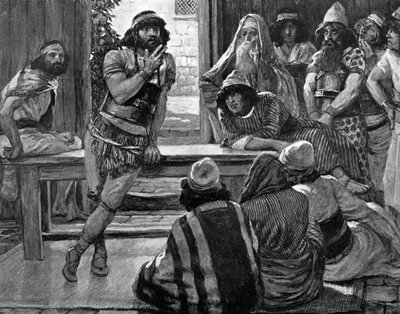 Samson klade Tissotovu hádanku – Bibli od James Jacques Joseph (after) Tissot