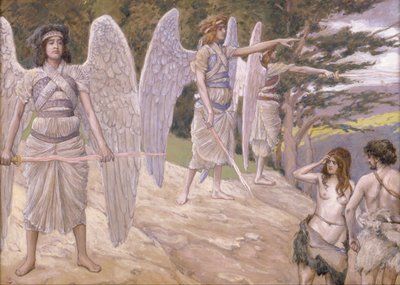 Adam a Eva vyhnaní z ráje, 1896-1902 od James Jacques Joseph Tissot